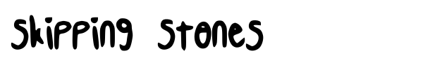 Skipping Stones font preview