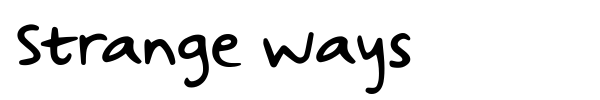 Fonte Strange Ways