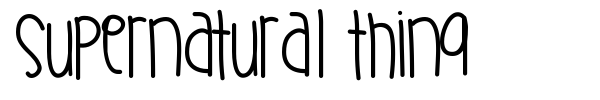 Fonte Supernatural Thing