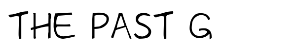 The Past G font preview