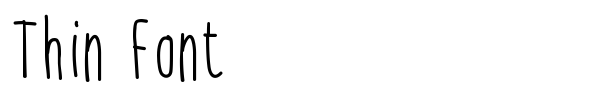 Fonte Thin Font