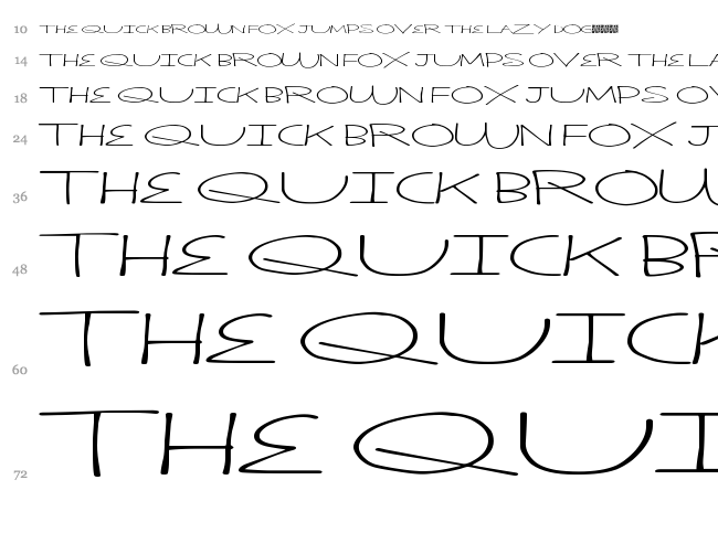 Think Plan font waterfall