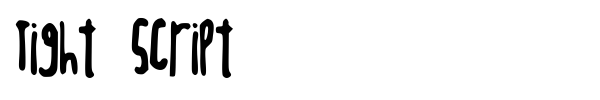 Tight Script font preview