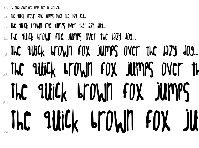 Tight Script font waterfall