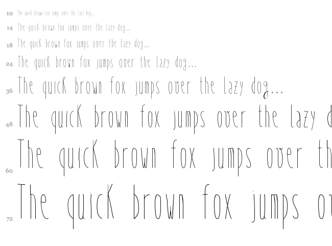 Why So Skinny font waterfall