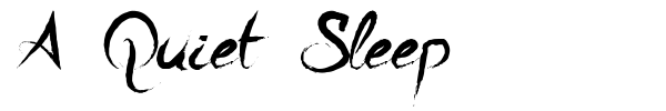A Quiet Sleep font preview