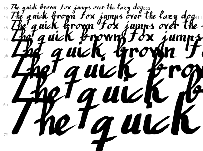 Humana font waterfall