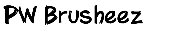 PW Brusheez font preview