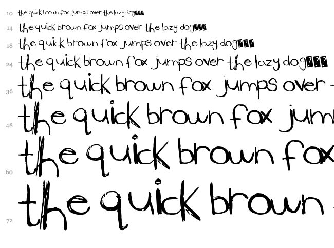 Lower Side font waterfall