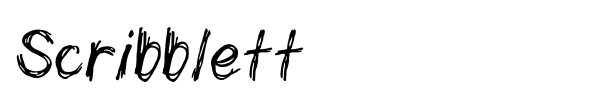 Scribblett font preview