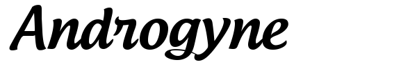 Androgyne font preview