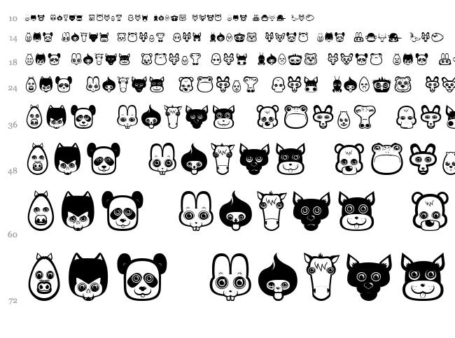 Plastic Pets font waterfall