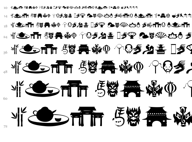 China font waterfall