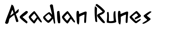 Acadian Runes font preview