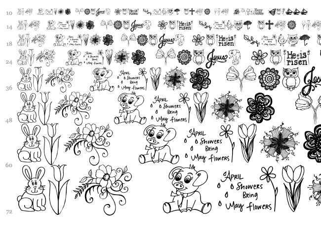Janda Spring Doodles font waterfall