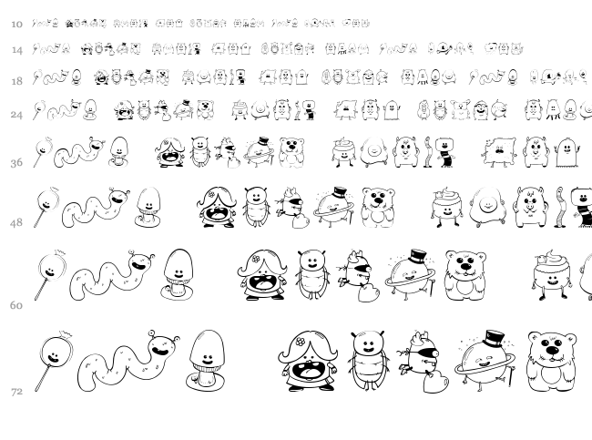 My Sweet Sunshine font waterfall