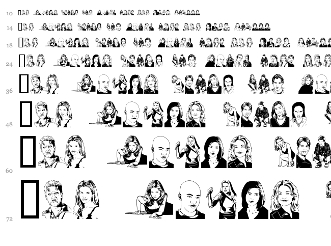 Sunnydale font waterfall