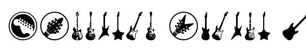 Fonte Electric Guitar Icons