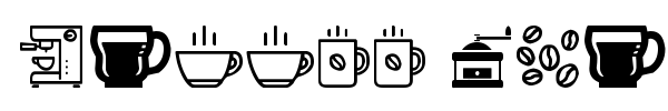 Fonte Coffee Icons