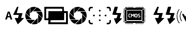 Fonte Digital Camera Symbols