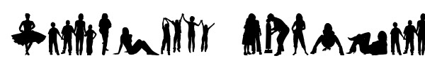 Fonte Human Silhouettes Free Four