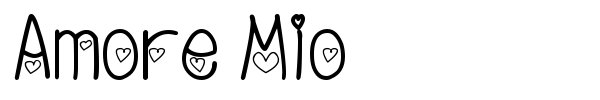 Amore Mio font preview