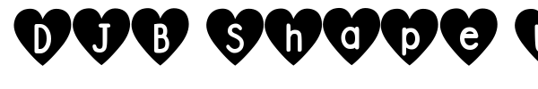 Fonte DJB Shape Up Hearts