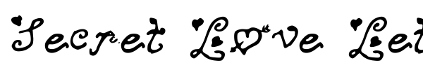 Secret Love Letters font preview