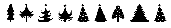 Fonte Christmas Trees