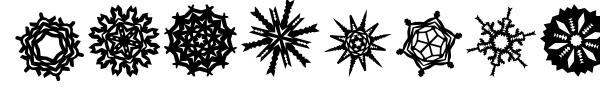 Paper-Snowflakes font preview