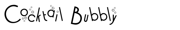 Cocktail Bubbly font preview
